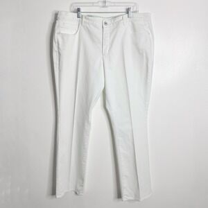 Coldwater Creek White Straight Leg‎ Jeans Size 20 Minimalist Preppy Workwear